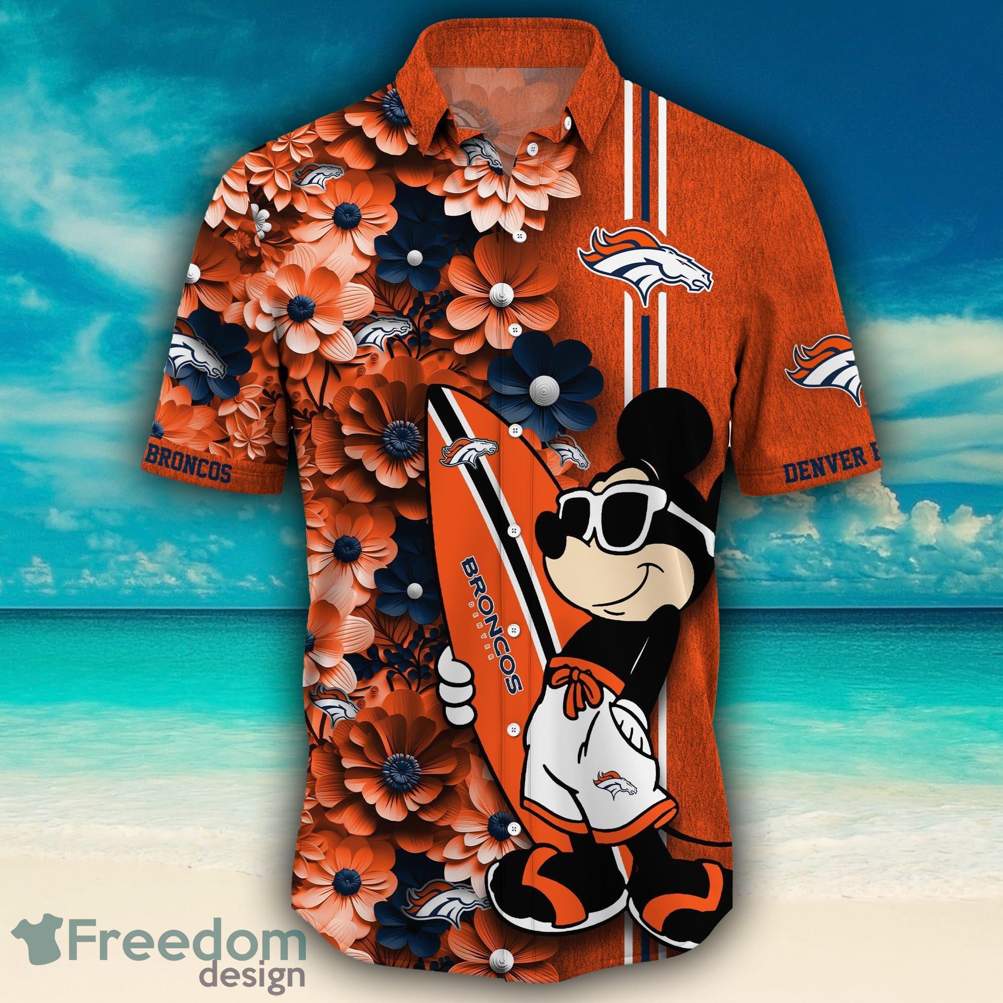 Denver Broncos Custom Name Hawaiian Shirt - Freedomdesign