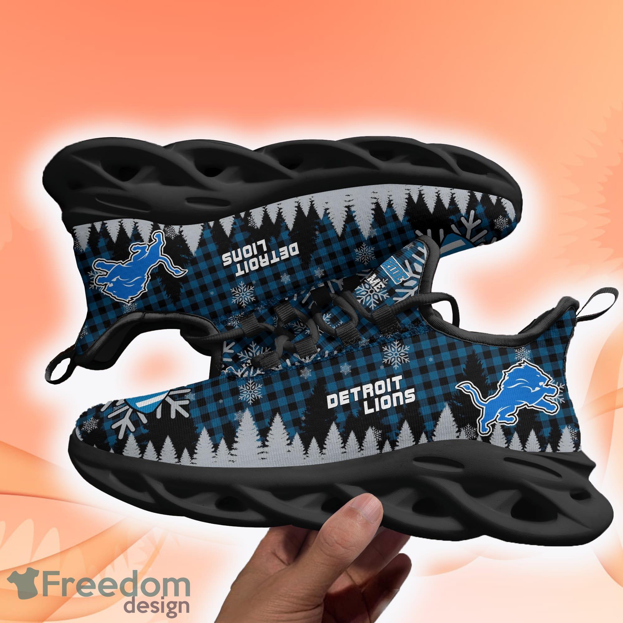 Detroit Lions NFL Custom Name Angle Wings Max Soul Shoes Trending