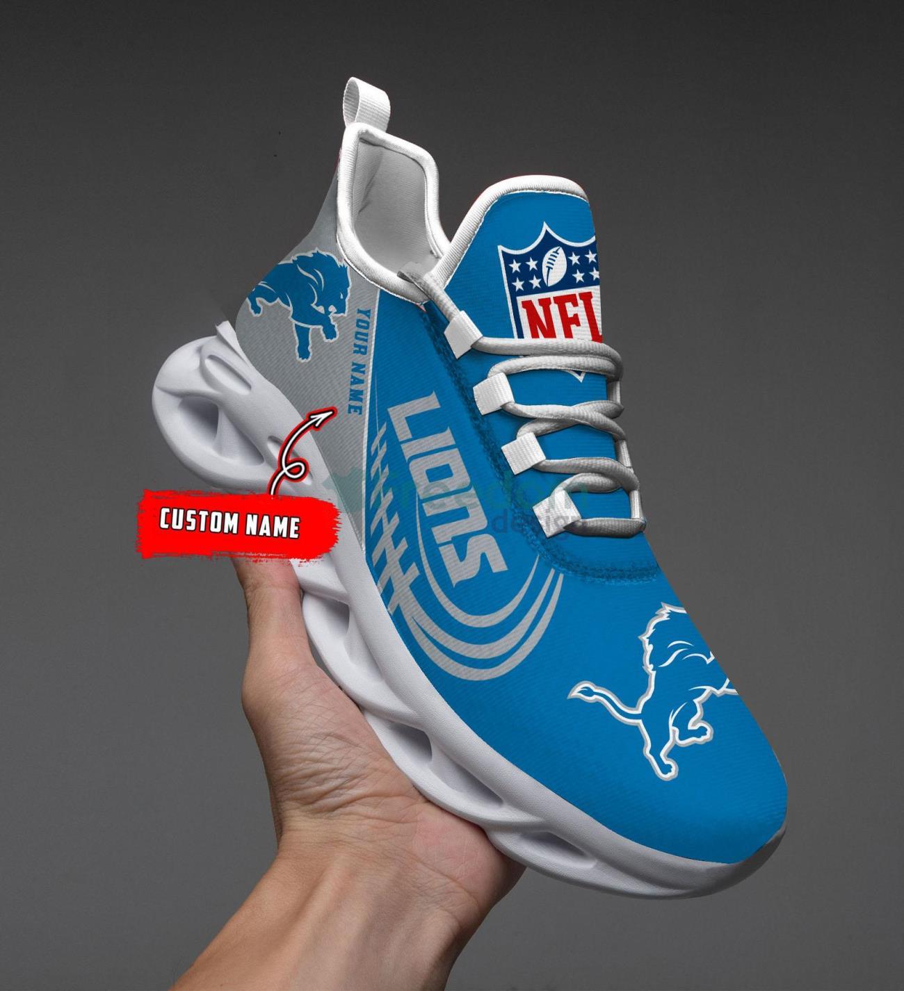 Detroit Lions NFL Custom Name Angle Wings Max Soul Shoes Trending