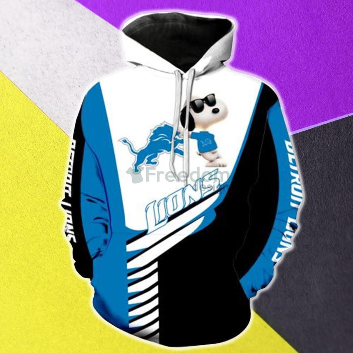 Detroit Lions Snoopy New Cartoon Movie Pullover Hoodie Product Photo 1