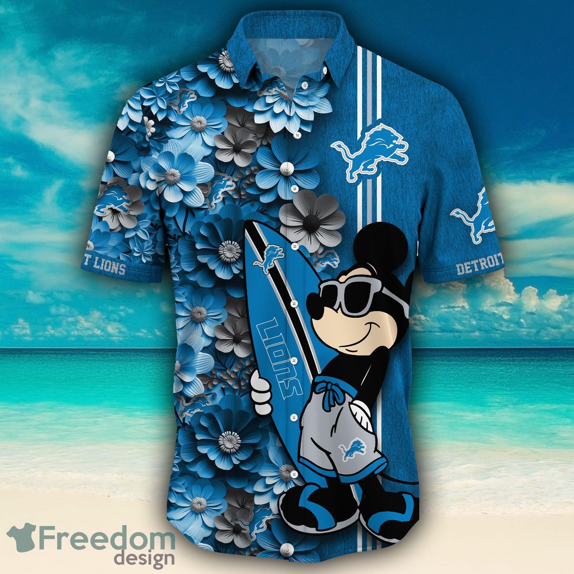 Detroit Tigers Mickey Mouse Surfing Hawaiian Shirt