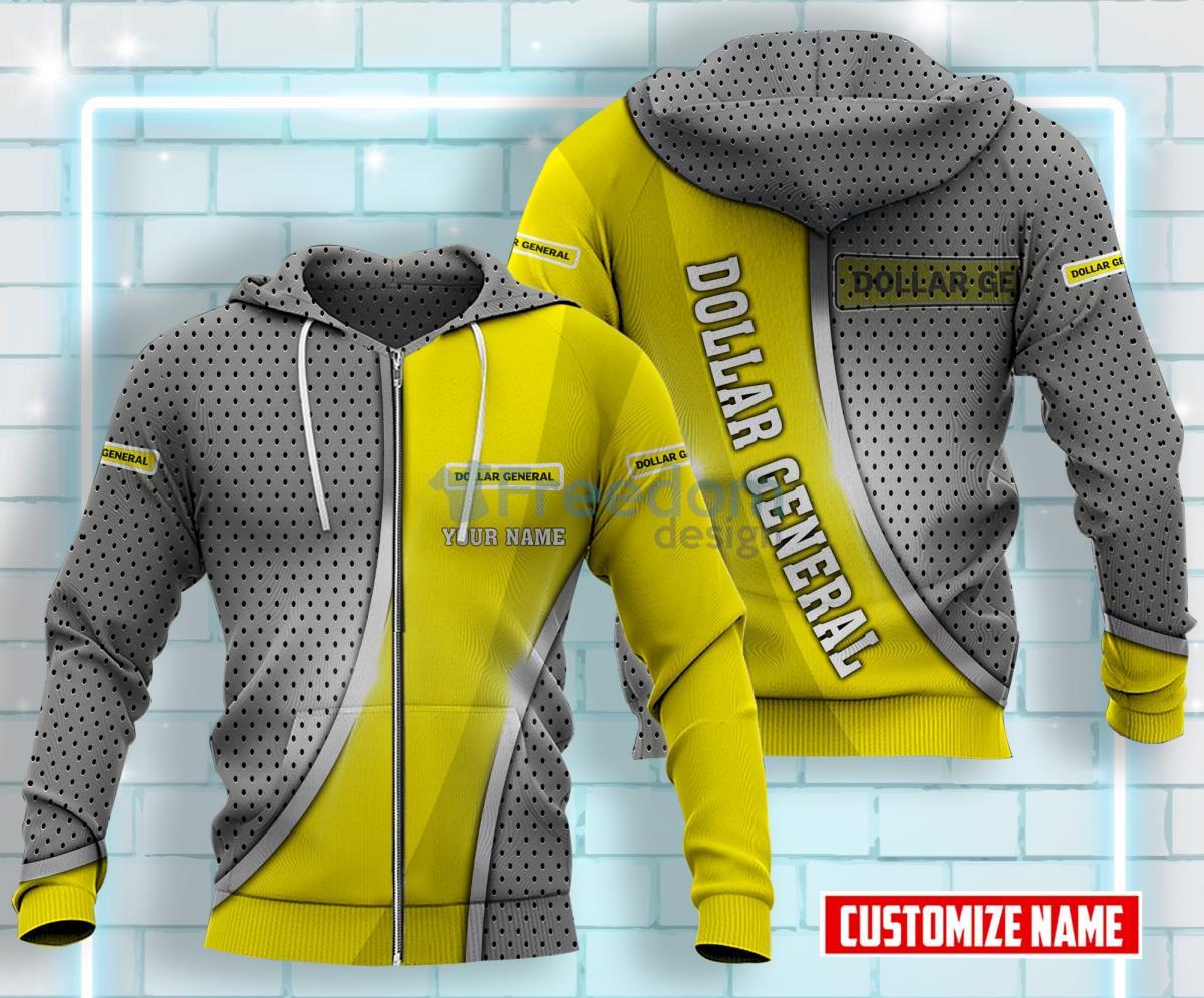 Dollar General All Over Printed 3D Custom Name Zip Hoodie Product Photo 1