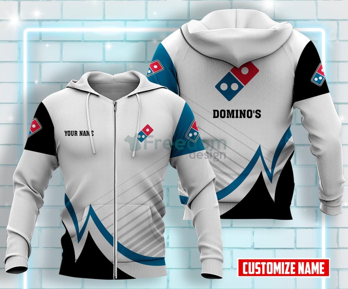 Domino's Pizza All Over Printed 3D Custom Name Zip Hoodie Product Photo 1