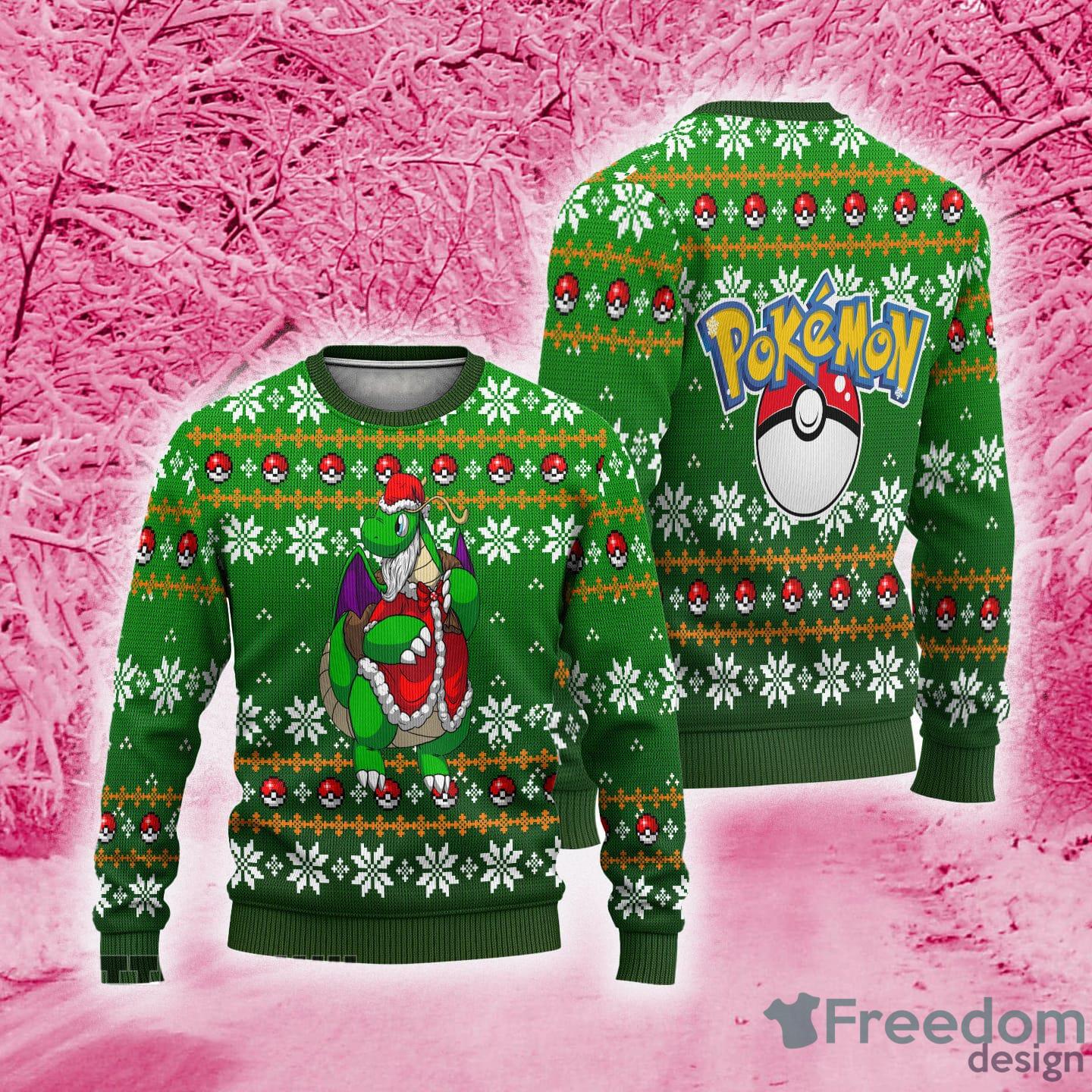 Dragonite Ugly Christmas Sweater Pokemon Knitted For Men And Women -  Freedomdesign
