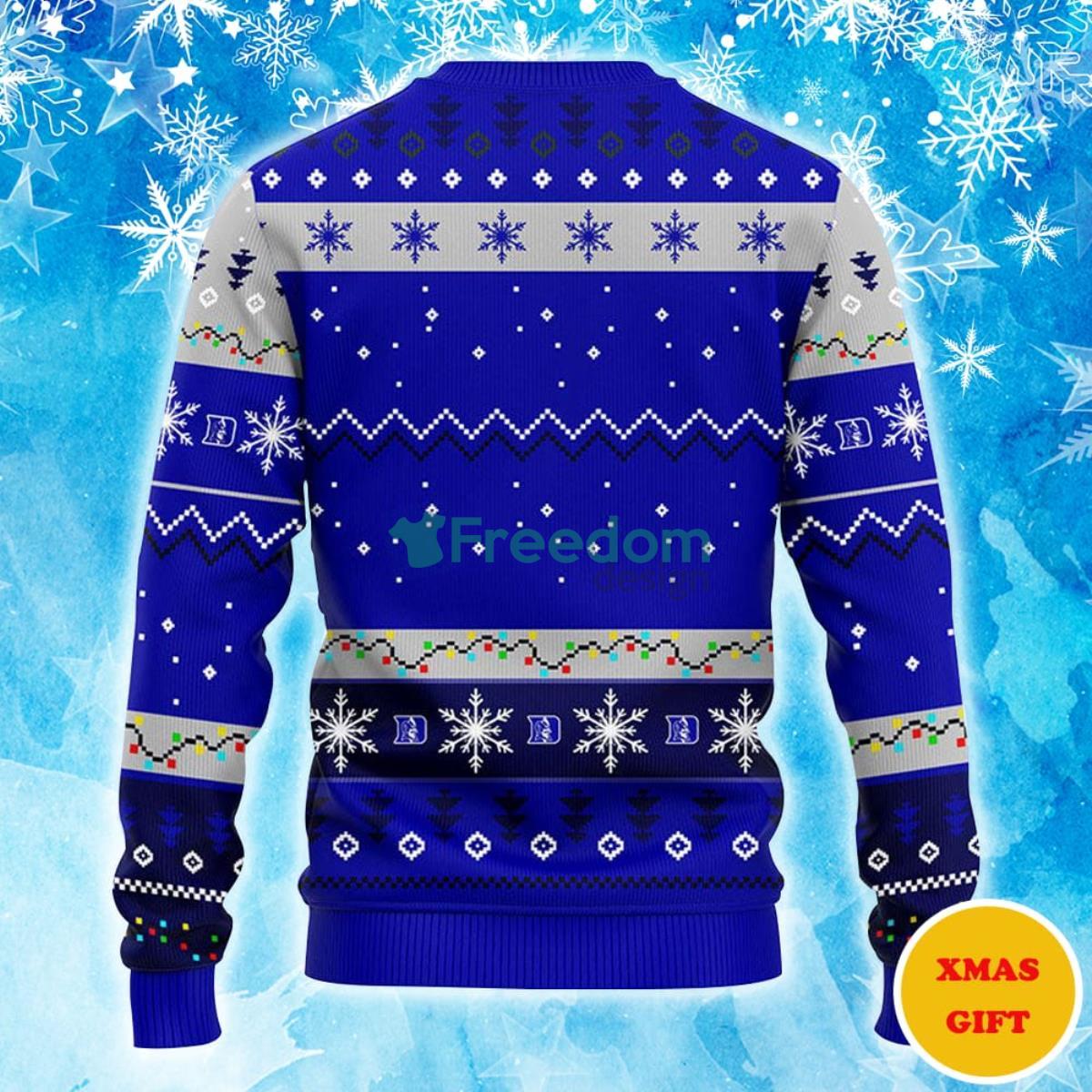 Duke Blue Devils Hohoho Mickey Christmas AOP Sweater Product Photo 2