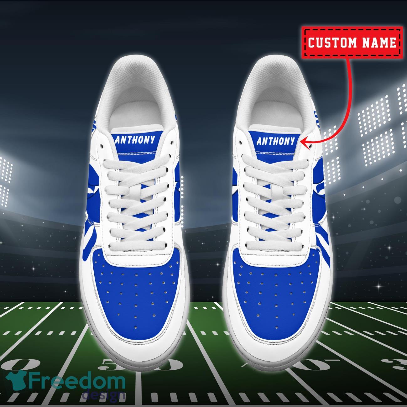 Duke Blue Devils NCAA Air Force Shoes Custom Name Product Photo 2