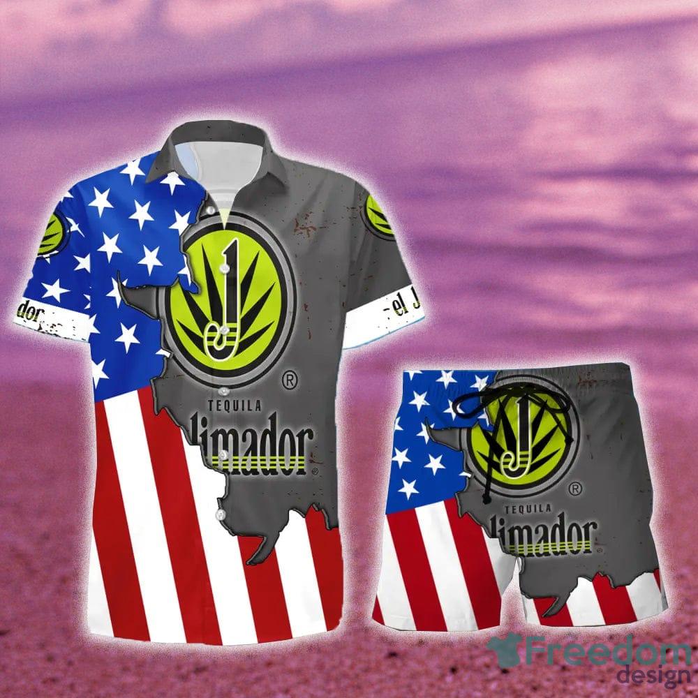 El Jimador Eagle American Flag Gift Hawaiian Set Shirt And Short Summer  Beach - Limotees