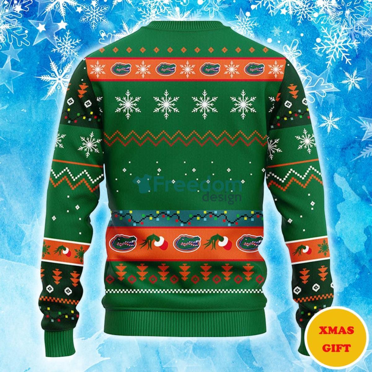 Florida Gators 12 Grinch Xmas Day Christmas AOP Sweater Product Photo 2