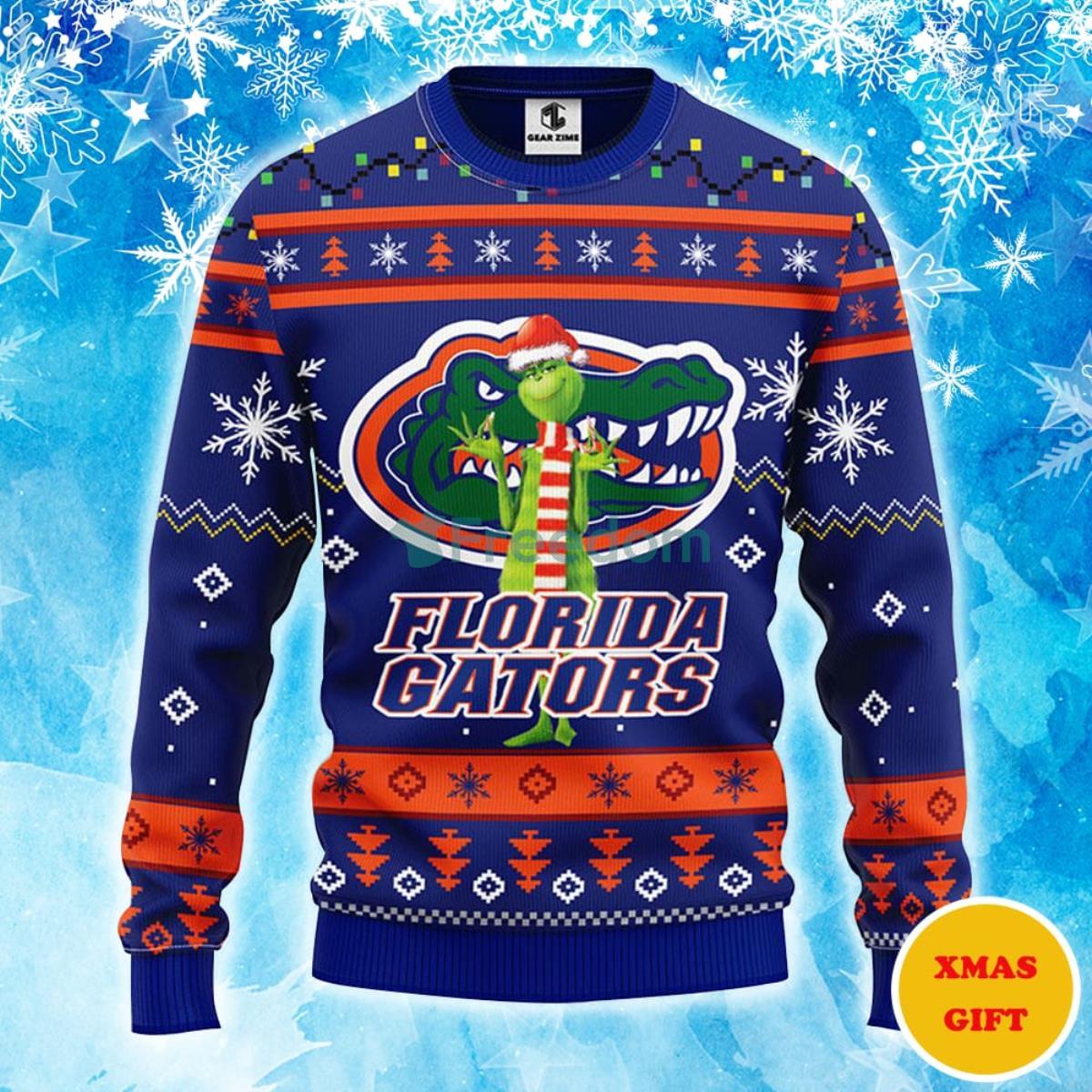 Florida Gators Funny Grinch Christmas AOP Sweater Product Photo 1