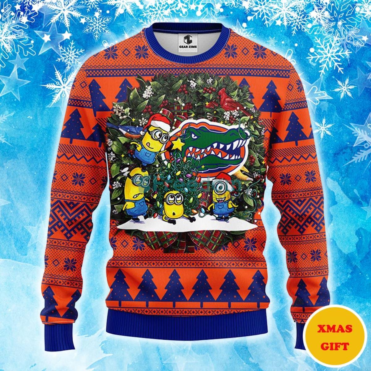 Florida Gators Minion Christmas AOP Sweater Product Photo 1