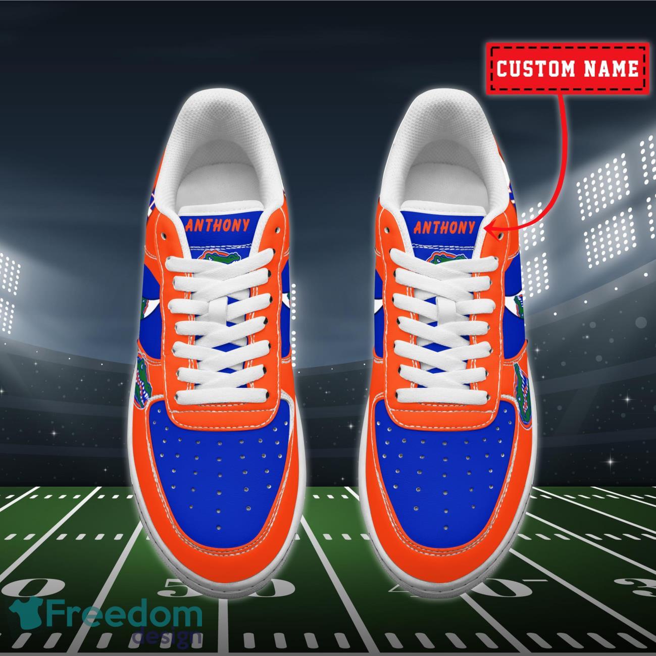 Florida Gators NCAA Air Force Shoes Custom Name Product Photo 2