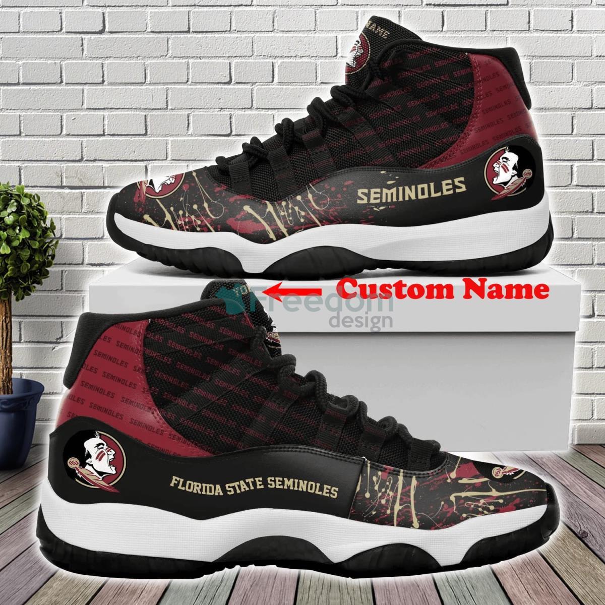 Florida State Seminoles Air Jordan 11 Shoes Custom Name Shoes Product Photo 1