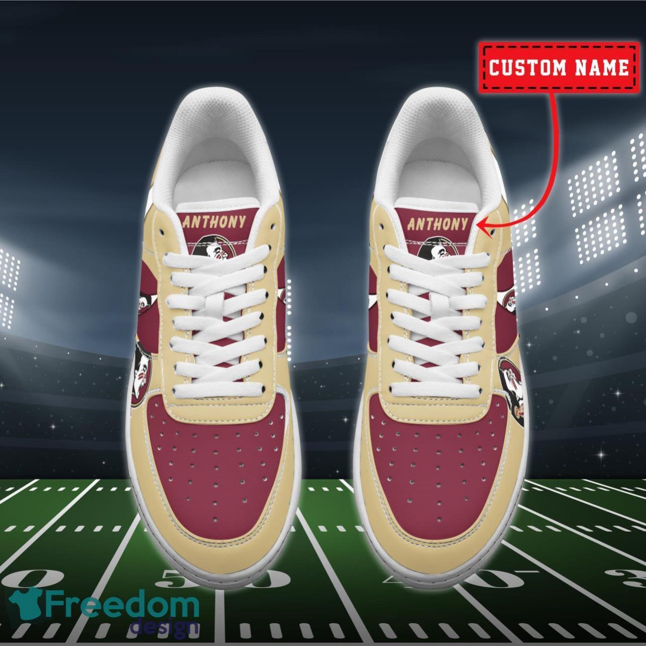 Florida State Seminoles NCAA Air Force Shoes Custom Name Product Photo 2