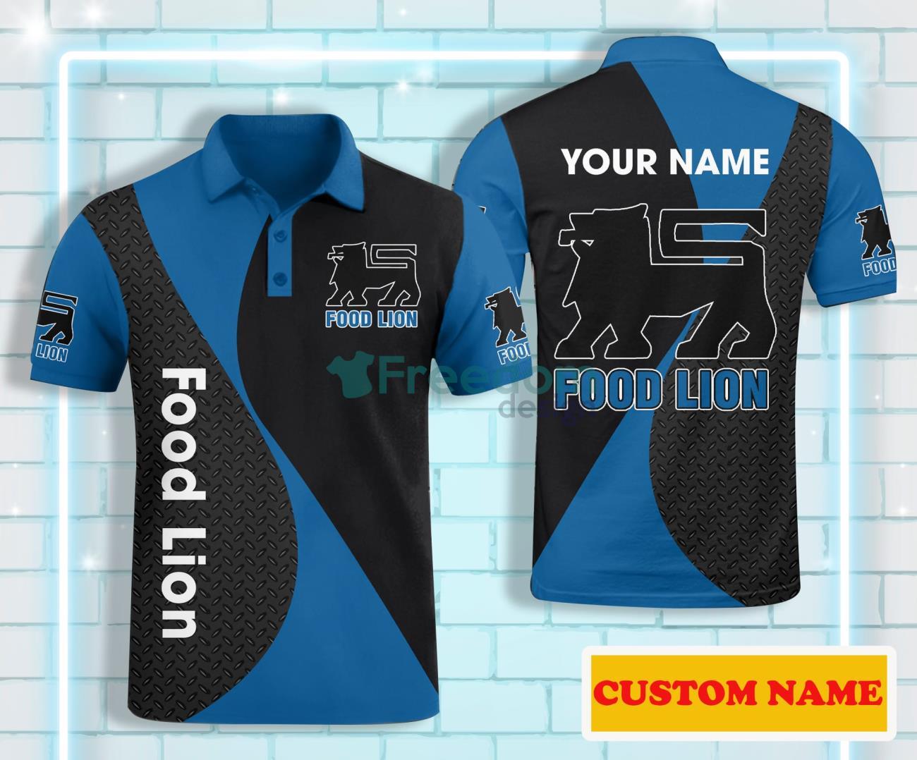 Food Lion Custom Name Polo Shirt For Men Product Photo 1