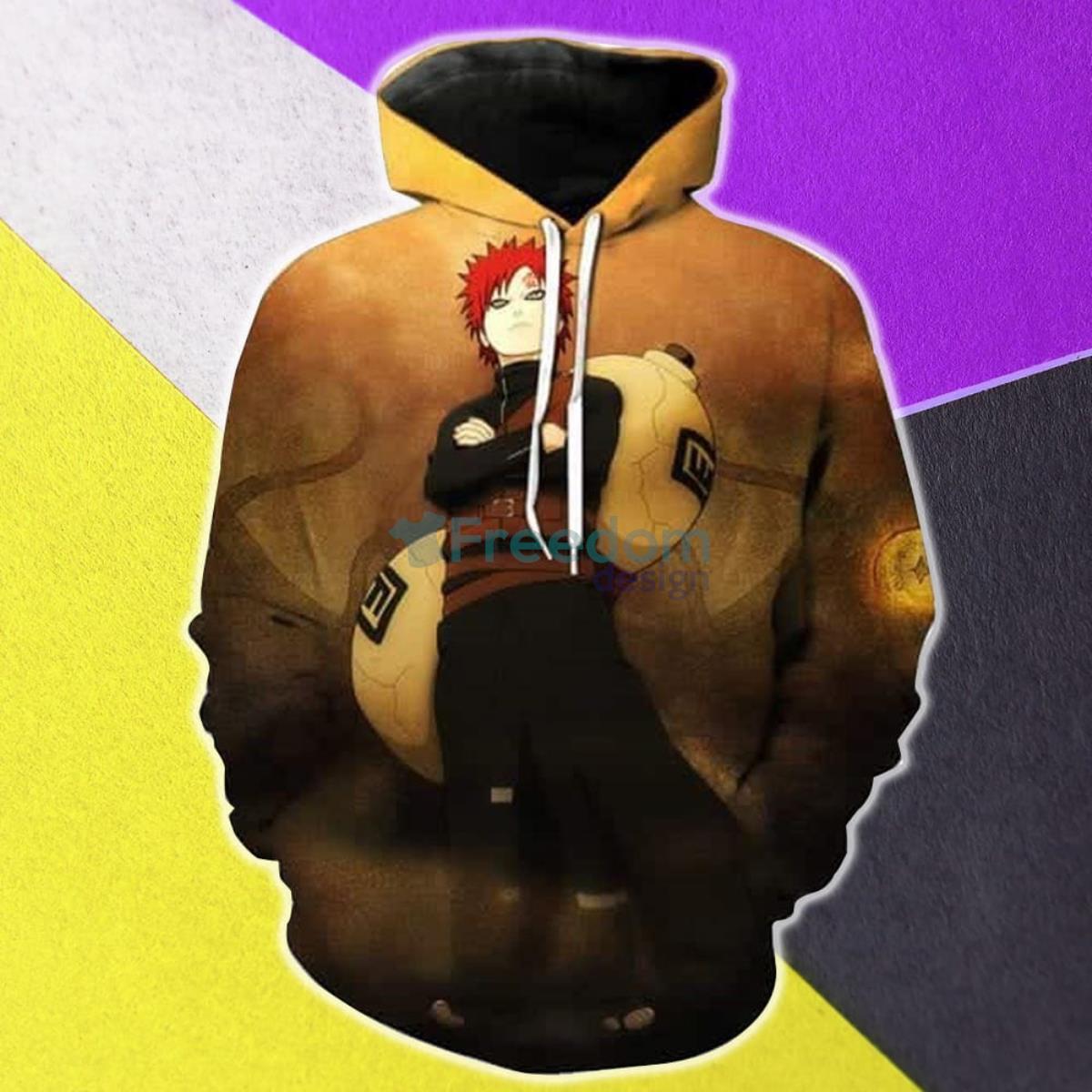 Gaara Kazekage Powerful Great Shinobi Sunagakure Famous Naruto All Over Print 3D Hoodie Product Photo 1