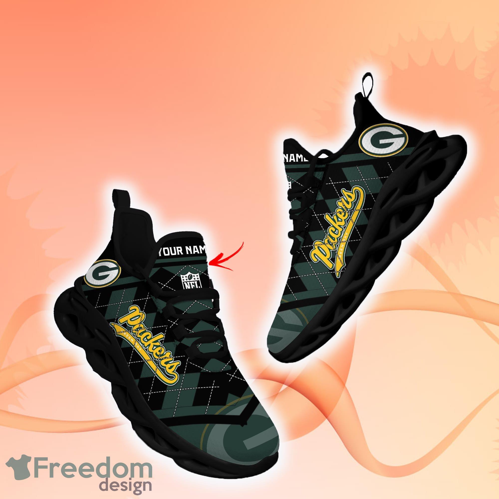 Green Bay Packers NFL Clunky Sneaker Style 5 Max Soul Shoes For Men, Women  - Freedomdesign