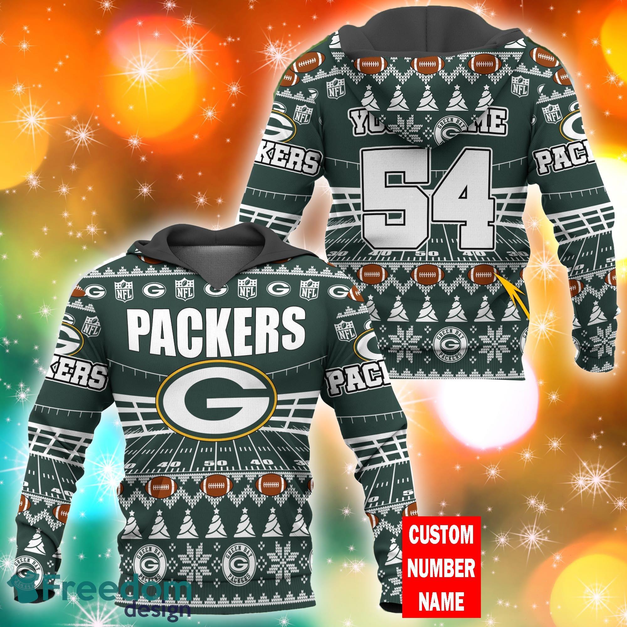 Green Bay Packers NFL Ugly Stadiums Christmas 3D Zip Hoodie Custom Number  And Name - Freedomdesign