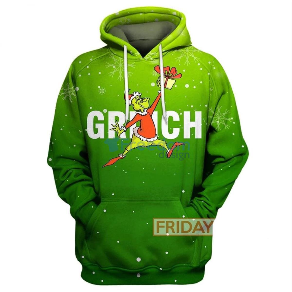 Grinch Air Grinch Christmas 3D Hoodie Product Photo 1