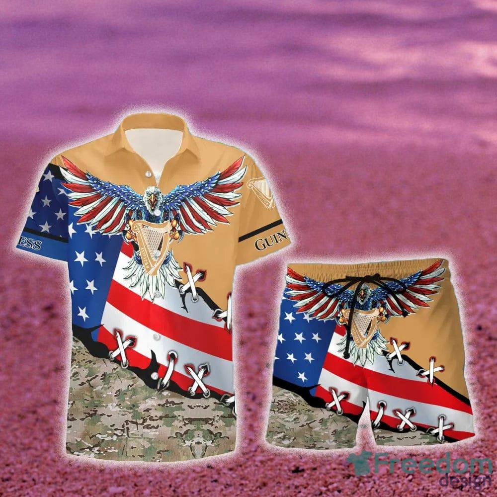 Absolut Vodka Eagle American Flag Hawaiian Shirt And Shorts Summer Men And  Women Gift - Banantees