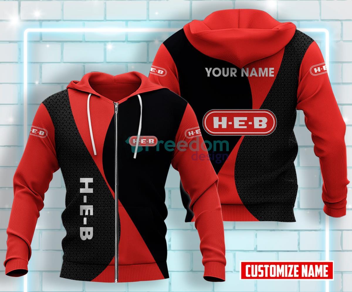 H-E-B All Over Printed 3D Custom Name Zip Hoodie Product Photo 1