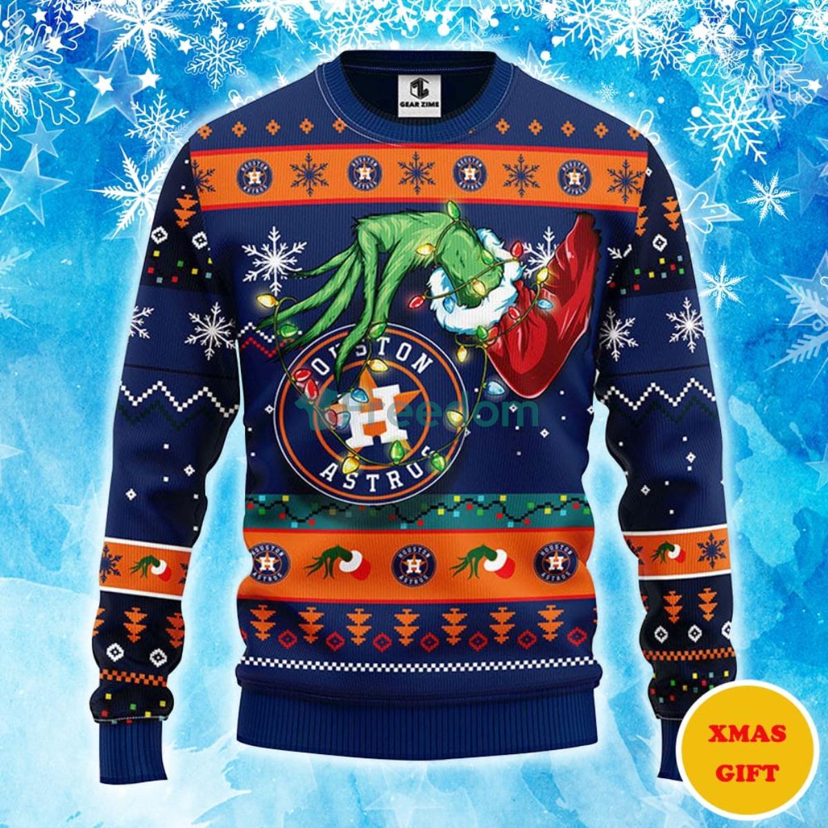 Houston Astros Grinch Christmas AOP Sweater Product Photo 1