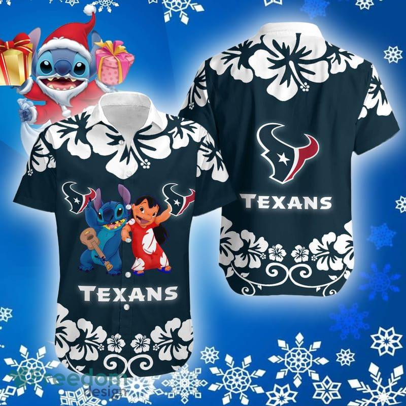 Houston Texans Lilo And Stitch Christmas Hawaiian Shirt Gift Holiday -  Freedomdesign