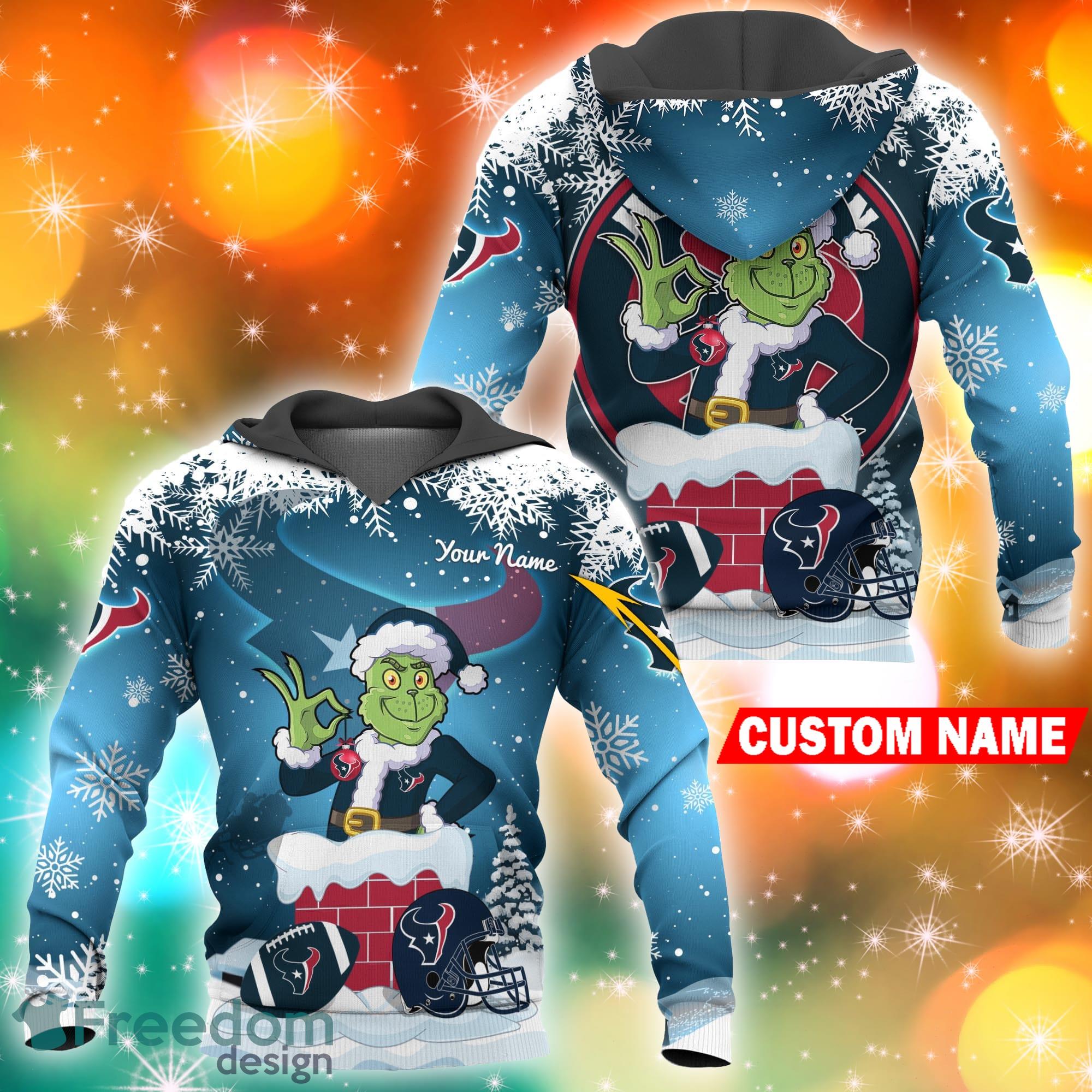 NFL Houston Texans Ugly Christmas Sweater Grinch Show Your Team Spirit -  The Clothes You'll Ever Need