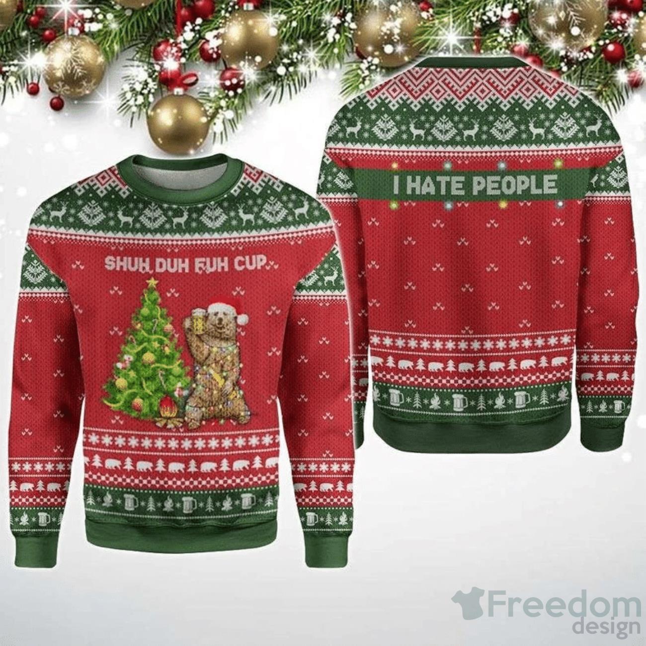 I Hate People Ugly Sweater Gift For Christmas Product Photo 1