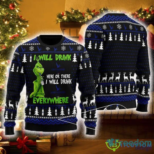 I Will Drink Grey Goose Everywhere Ugly Christmas Sweater For Men And Women - I Will Drink Grey Goose Everywhere Ugly Christmas Sweater For Men And Women
