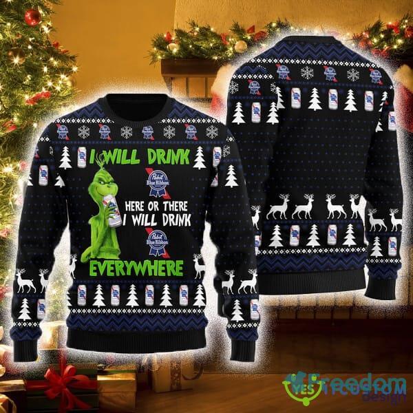 I Will Drink Pabst Blue Ribbon Everywhere Ugly Christmas Sweater For Men And Women - I Will Drink Pabst Blue Ribbon Everywhere Ugly Christmas Sweater For Men And Women I Will Drink Pabst Blue Ribbon Everywhere Ugly Christmas Sweater For Men And Women - I Will Drink Pabst Blue Ribbon Everywhere Ugly Christmas Sweater For Men And Women