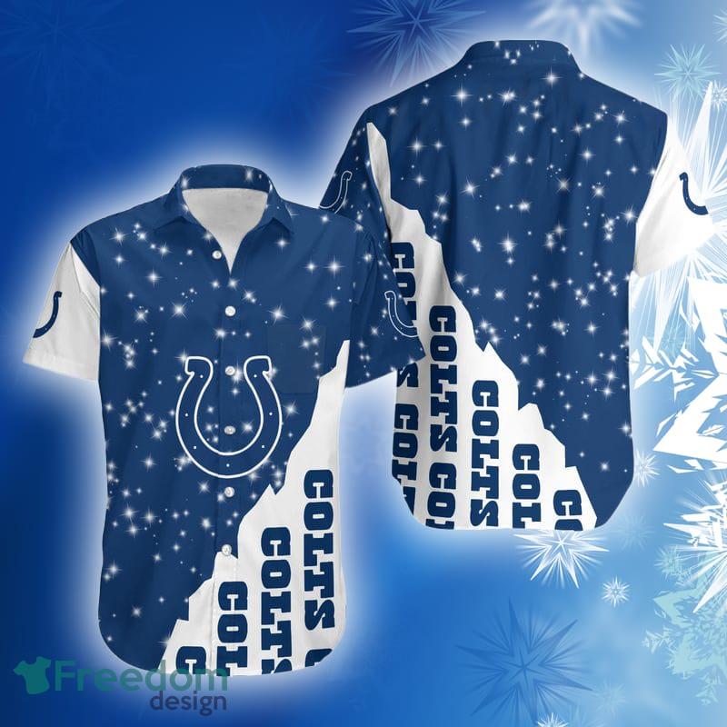 Christmas Gift Indianapolis Colts Christmas Snowflakes Pattern 3D