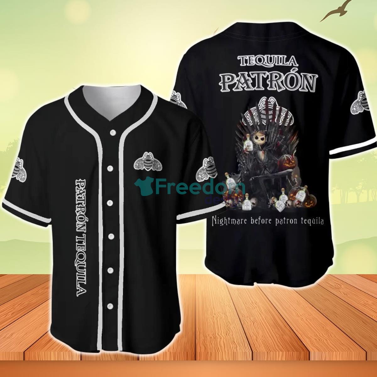 Jack Skellington Nightmare Before Patron Tequila Baseball Jersey Product Photo 1