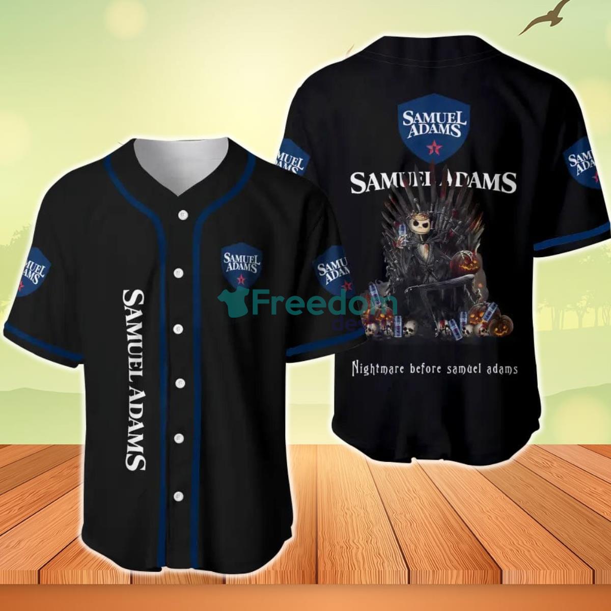 Jack Skellington Nightmare Before Samuel Adams Baseball Jersey Product Photo 1