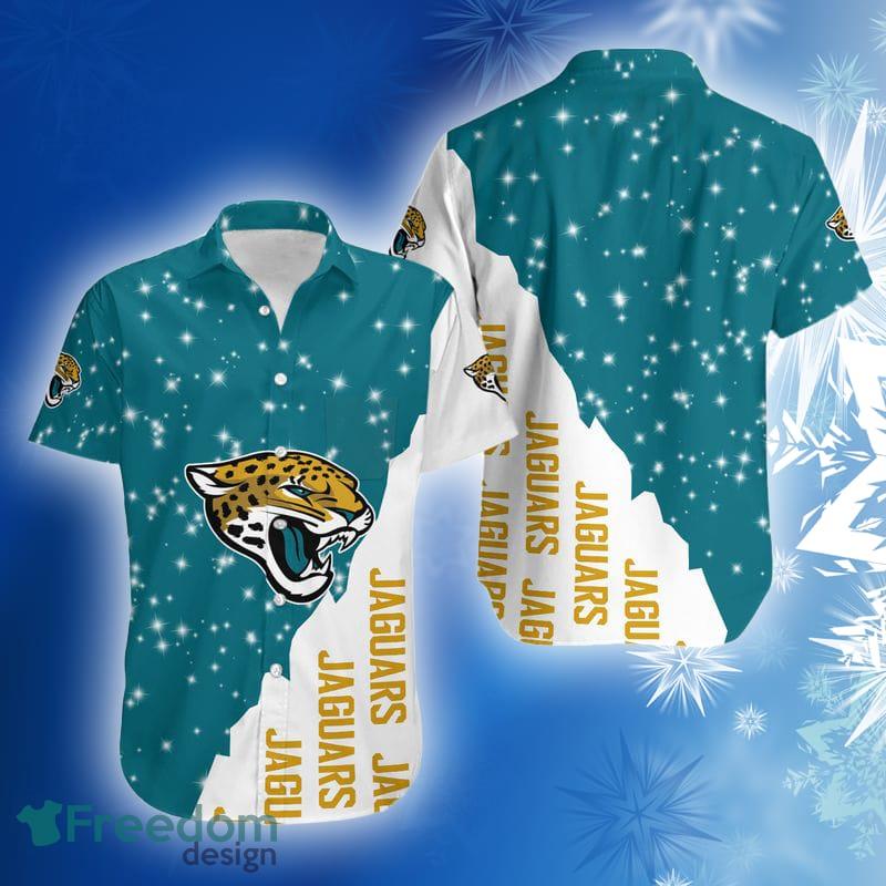 Jacksonville Jaguars Bling Bling Snowflakes Christmas Hawaiian Shirt Gift  Men Women - Freedomdesign