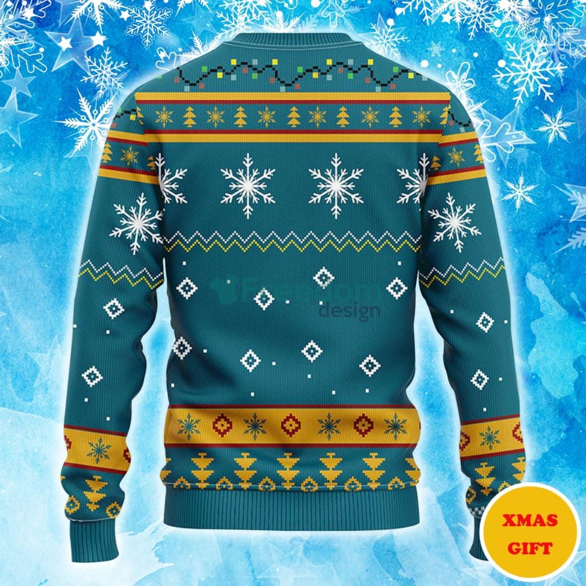 Jacksonville Jaguars Funny Grinch Christmas AOP Sweater Product Photo 2