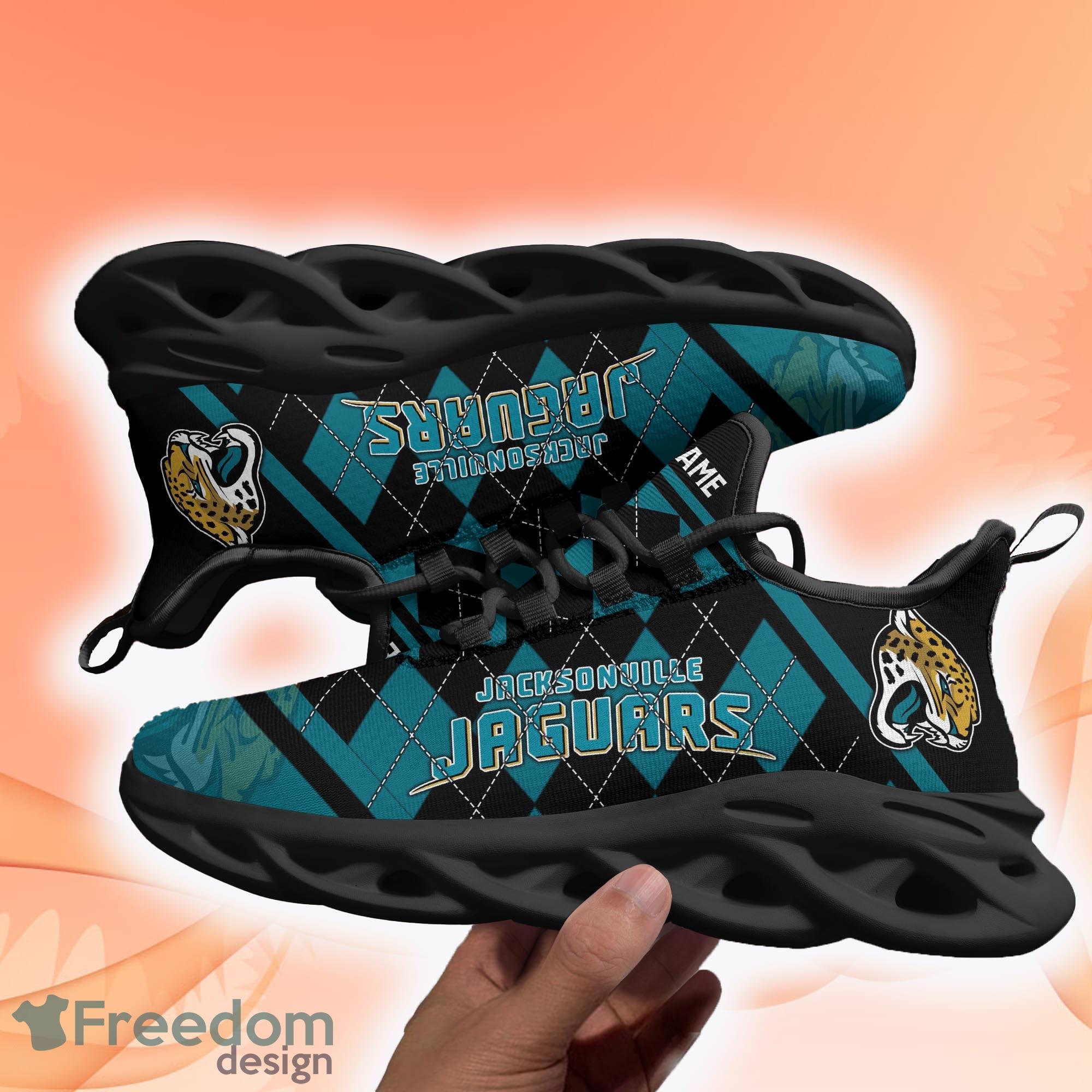 Custom Name NFL Jacksonville Jaguars Style Logo Caro Max Soul Shoes Gift  For Men Women - Freedomdesign