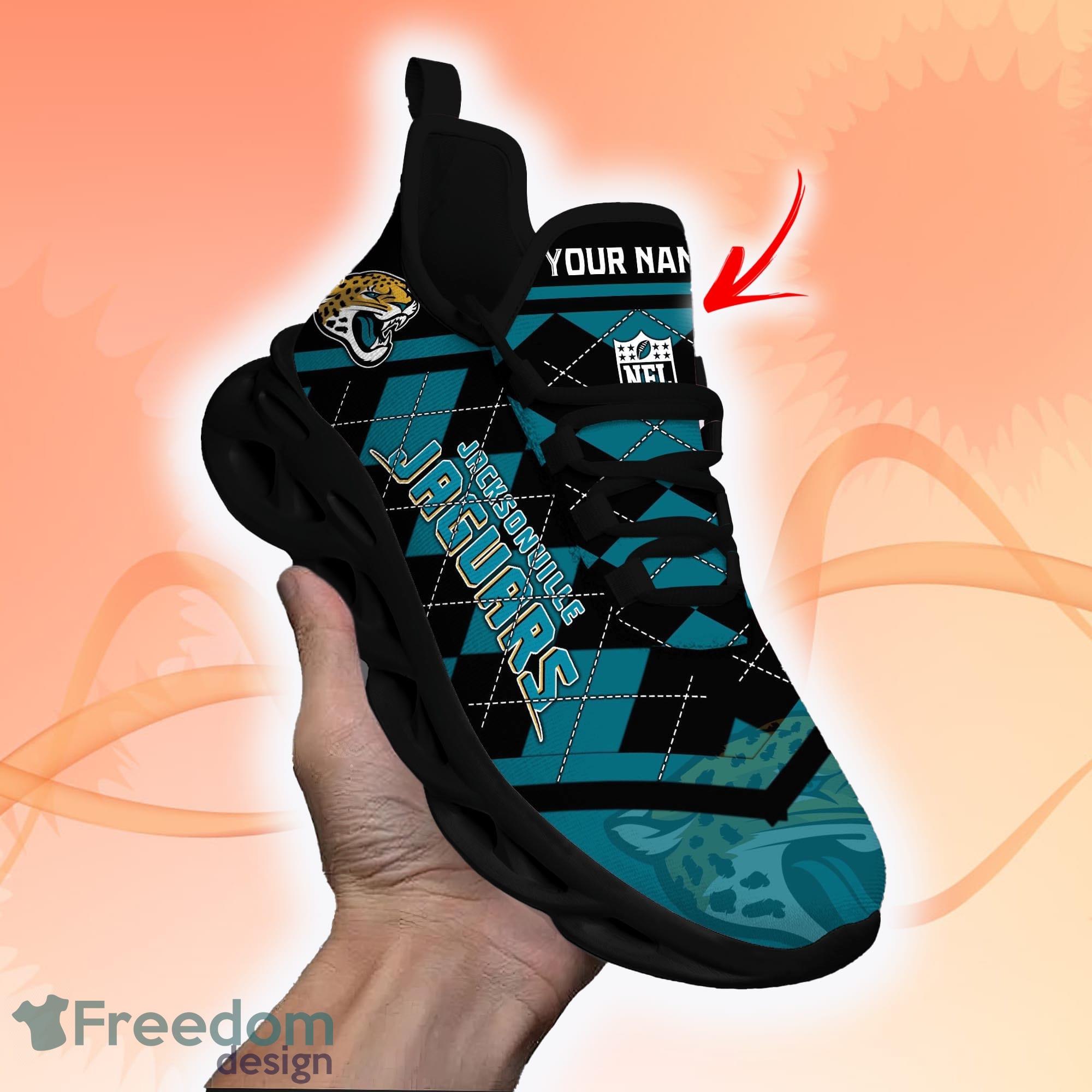 Custom Name NFL Jacksonville Jaguars Style Logo Caro Max Soul Shoes Gift  For Men Women - Freedomdesign