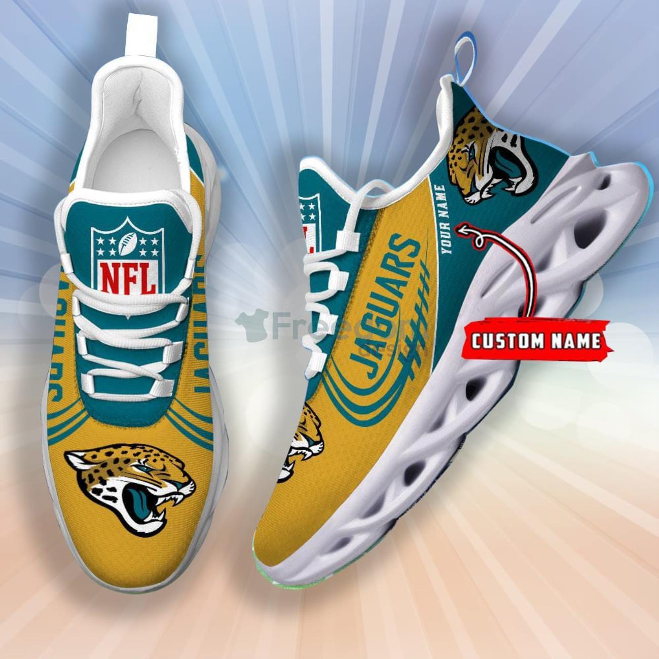 Jacksonville Jaguars Max Soul Sneakers Custom Name Running Shoes For Fans -  Freedomdesign