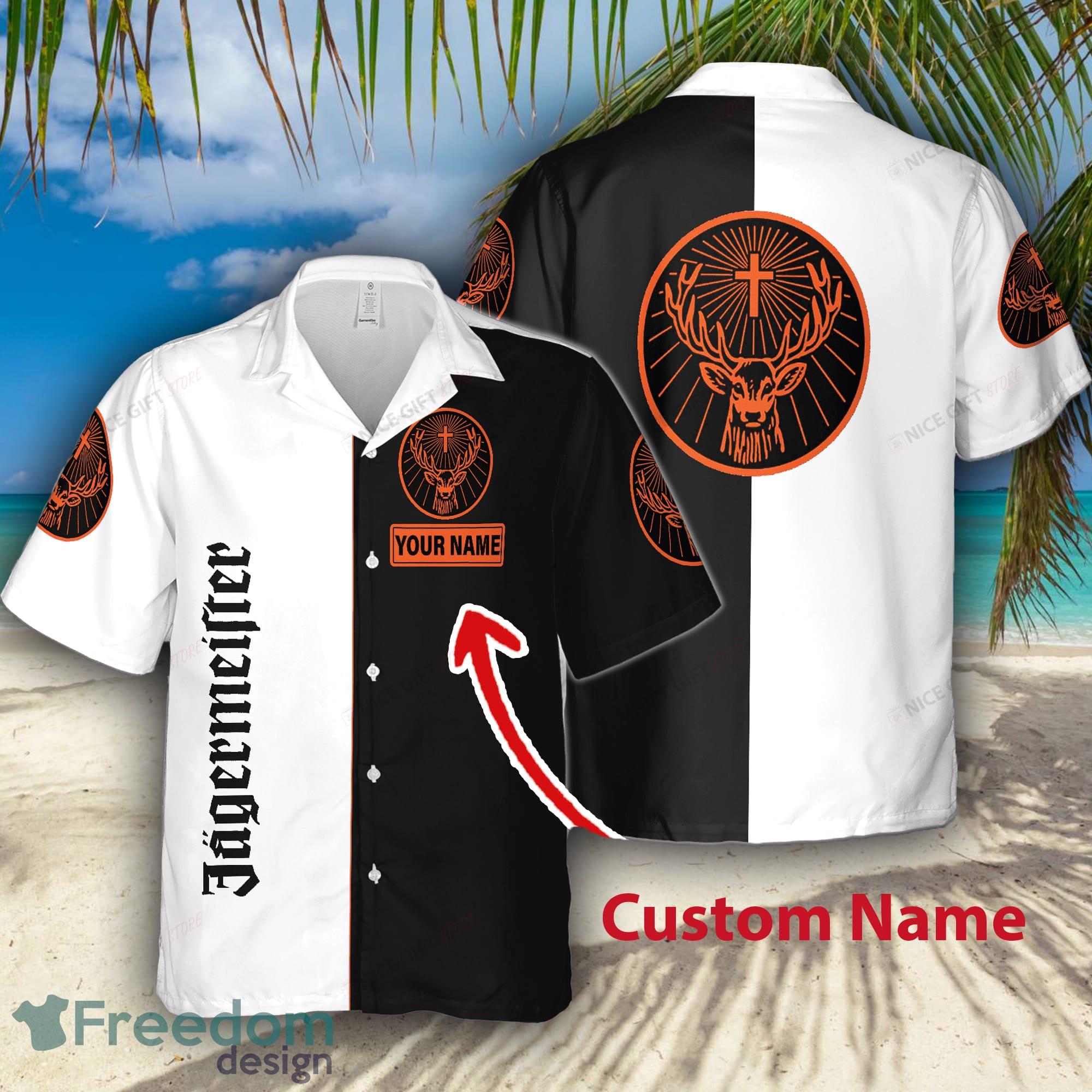 Jagermeister Sea Island Pattern Hawaiian Shirt - Jolly Family Gifts