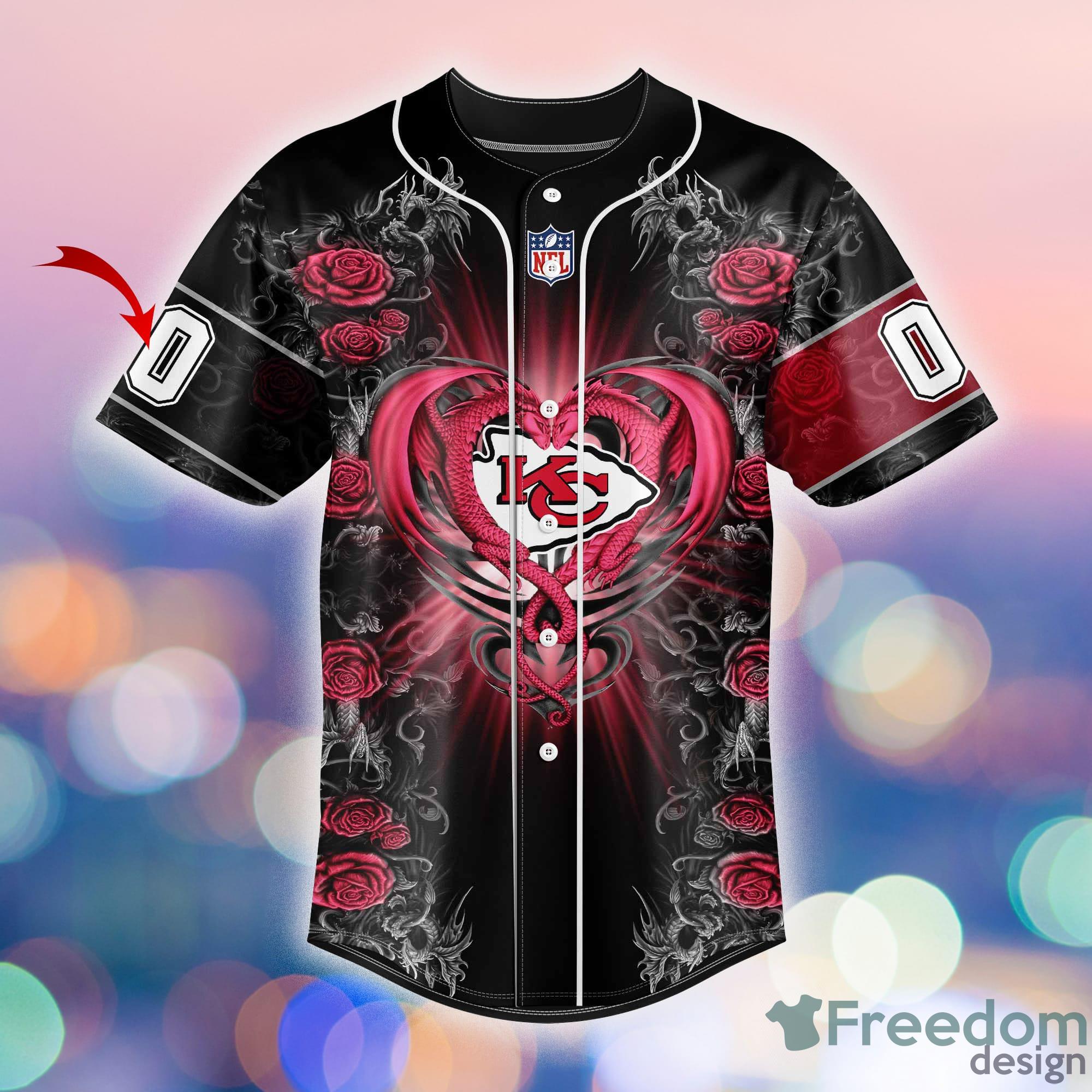 Kansas City Chiefs Logo Baseball Jersey Nfl Football Custom Shirt Dragon Kc  Chiefs - Best Seller Shirts Design In Usa