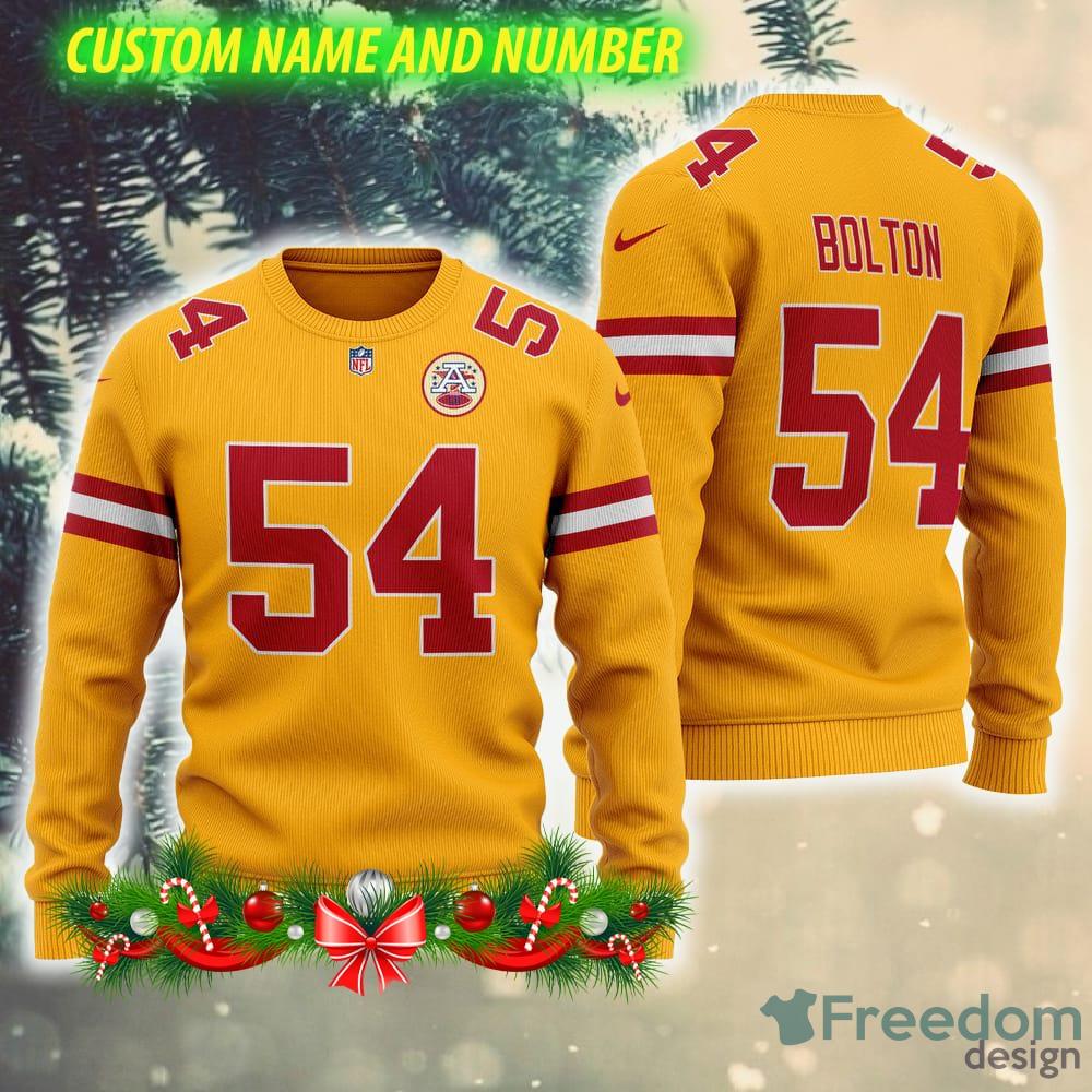 NFL Kansas City Chiefs Custom Name And Number Christmas Gift For