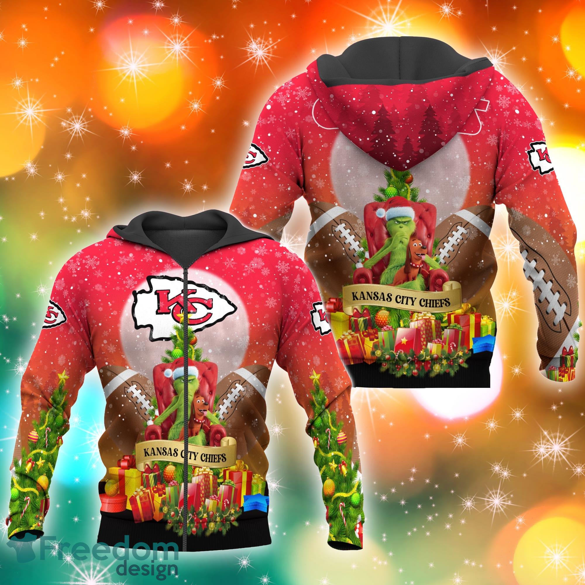Kansas City Chiefs NFL Grinch Christmas Tree 3D Hoodie Pullover Prints -  Freedomdesign