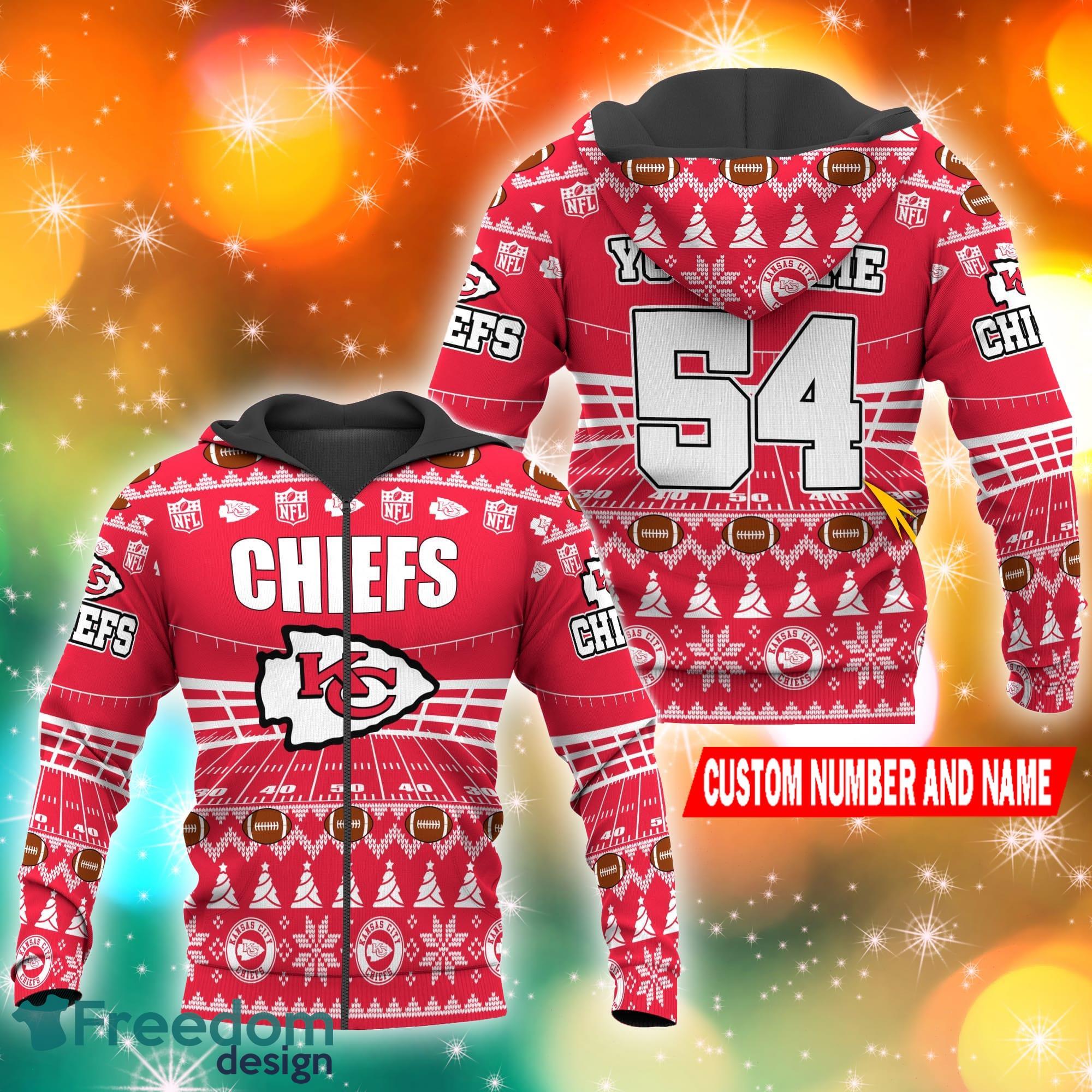 KC Chiefs Sweatshirt Hand Embroidered Chiefs Crewneck Kansas 