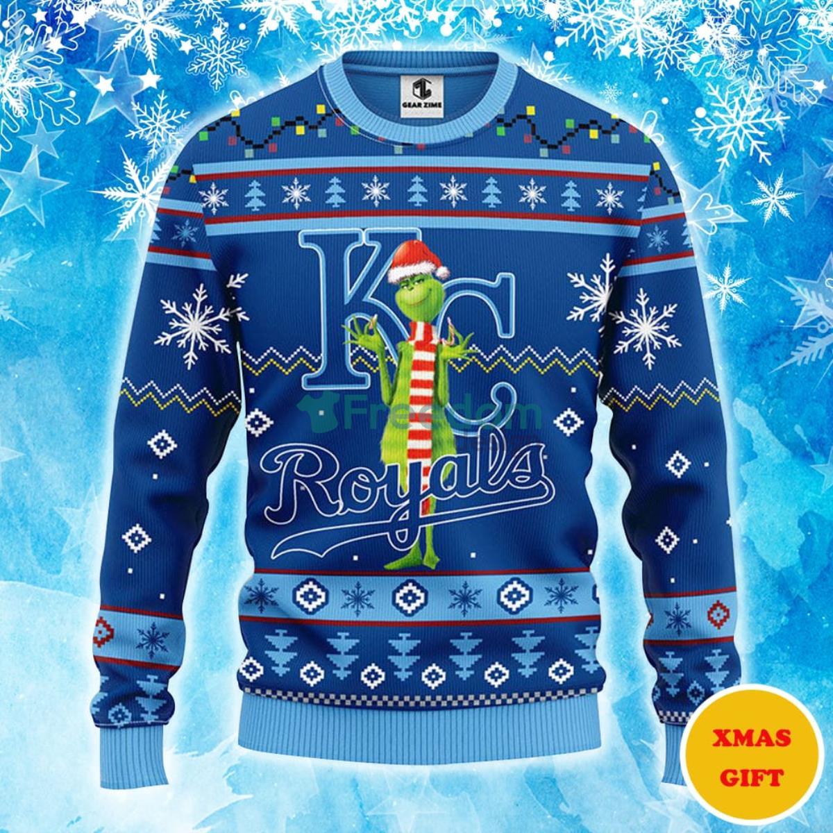 Kansas City Royals Funny Grinch Christmas AOP Sweater Product Photo 1