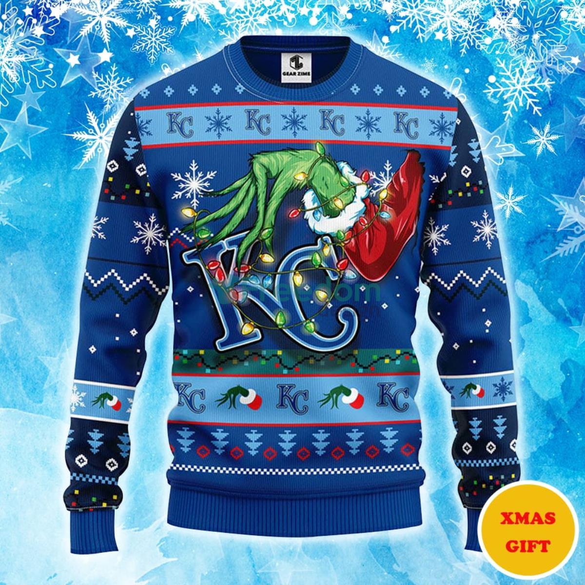 Kansas City Royals Grinch Christmas AOP Sweater Product Photo 1