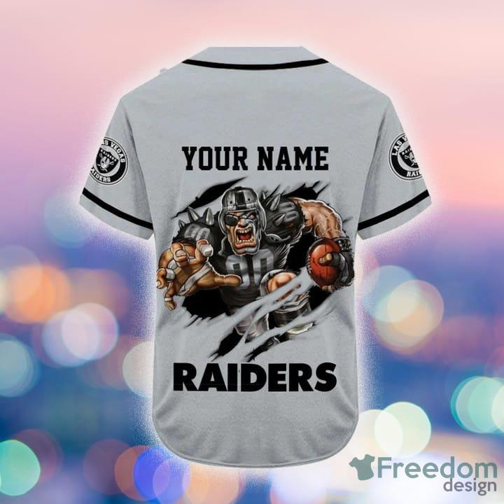 Las Vegas Raiders Custom Name Baseball Jersey NFL Shirt Best Gift For Fans