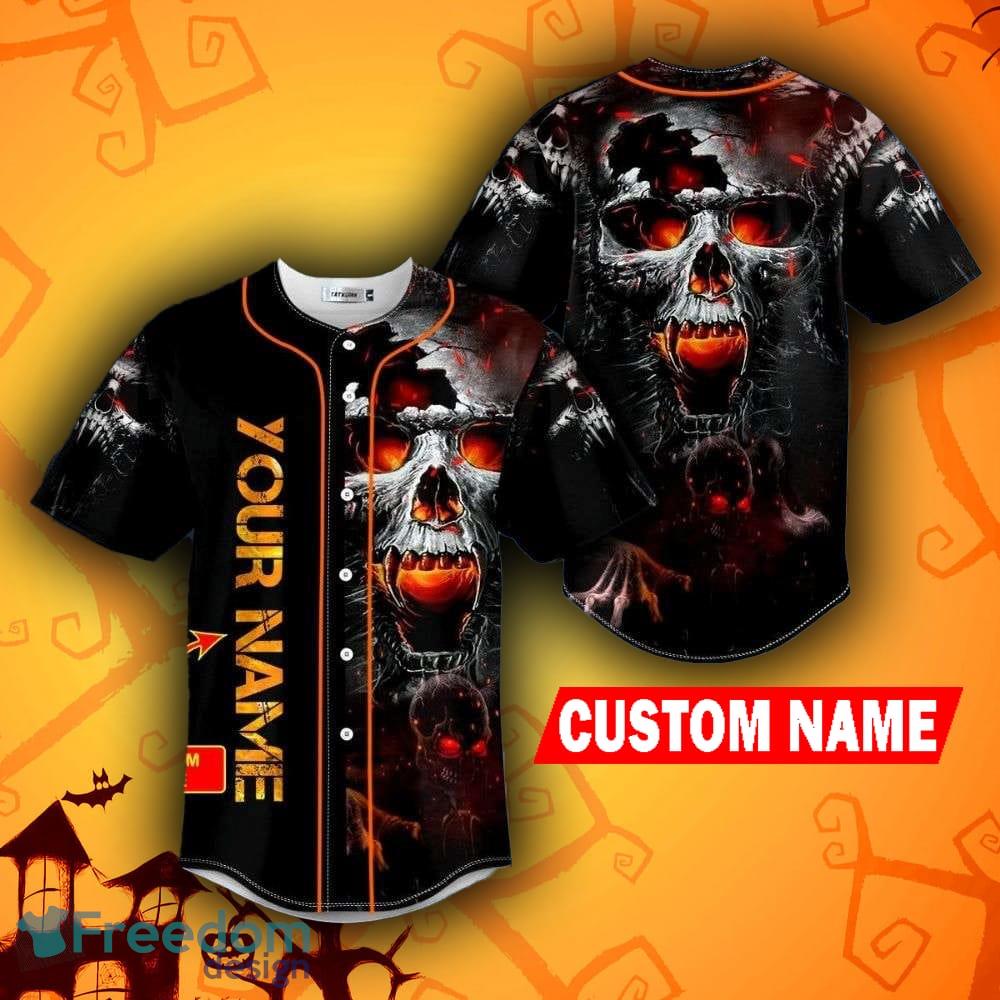 Cracked Skull Jersey, Cool Skull Shirts