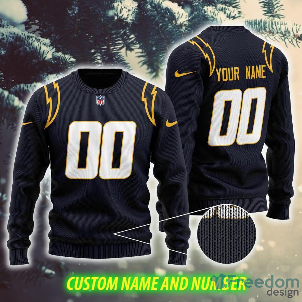 Los Angeles Chargers NFL Custom Name And Number Baseball Jersey Shirt For  Fans