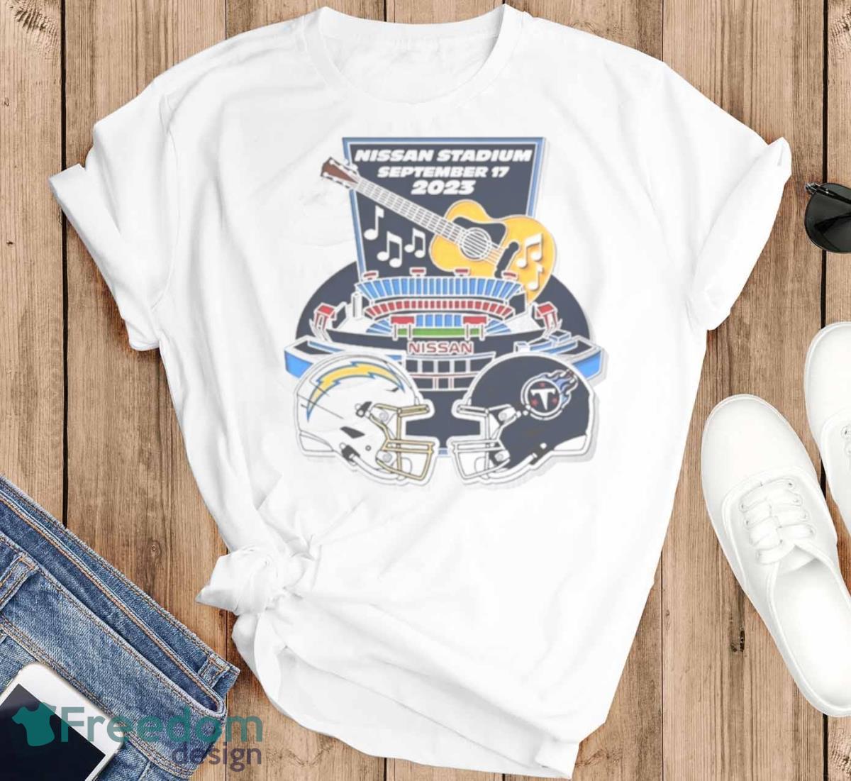 Los Angeles Chargers Vs Tennessee Titans Game Day Nissan Stadium September 17 2023 T Shirt - T-SHIRT FLAT