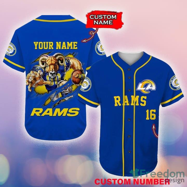 NFL Personalized Los Angeles Rams Baseball Jersey shirt for fans